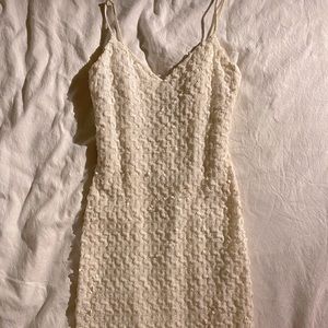 Vintage white sequin mini dress
